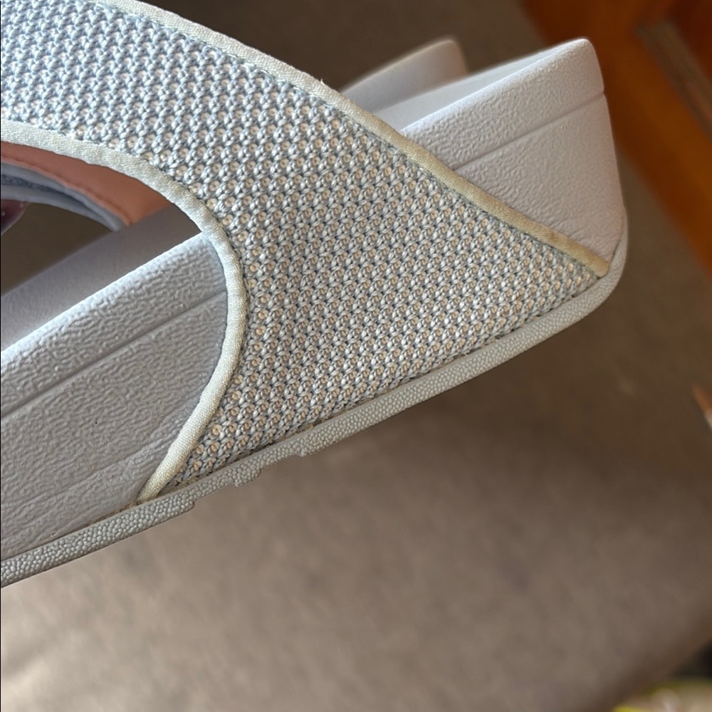 FitFlop Soft Baby Blue Slide Sandals - Picture 12 of 13